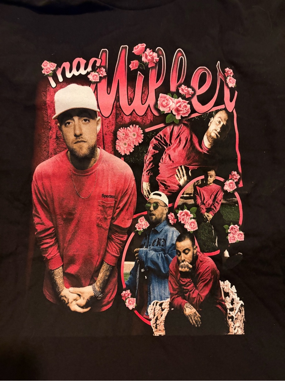 Mac Miller Graphic Band Tee - Black with Pink Artwork